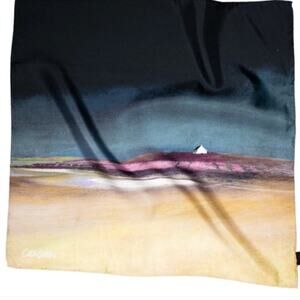 Art Silk Scarf Cath Waters Isle of Uist Scotland 35" x 35"